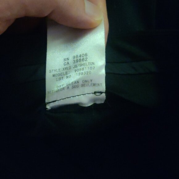 Theory 36S 28w black stripe suit wool spandex stretch slim modern xylo shelton - Picture 10 of 10